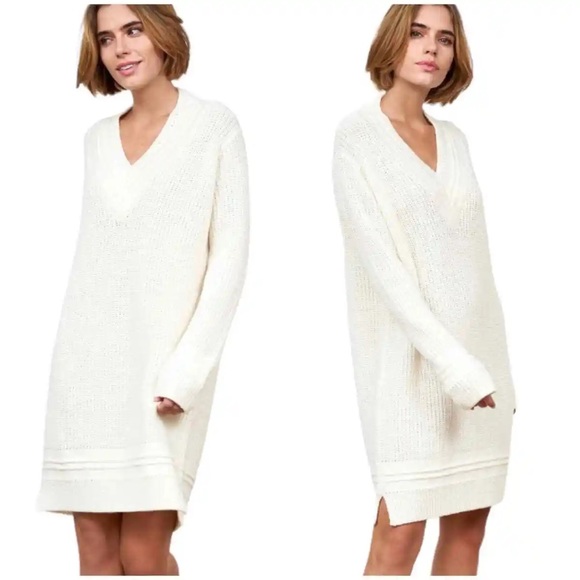 La Ligne Dresses & Skirts - La Ligne 100% Merino Wool Cricket Ivory sweater dress size medium